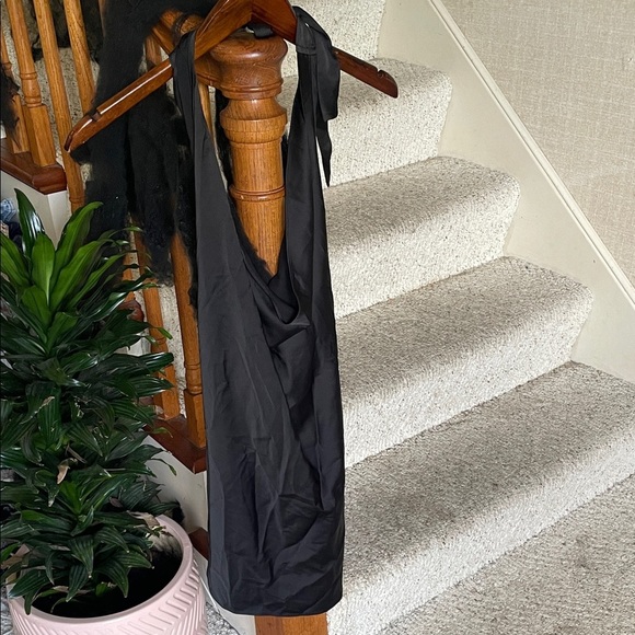 NWT White Fox Elegant Black Halter Dress & Lace Bralette Black Medium - Picture 4 of 15